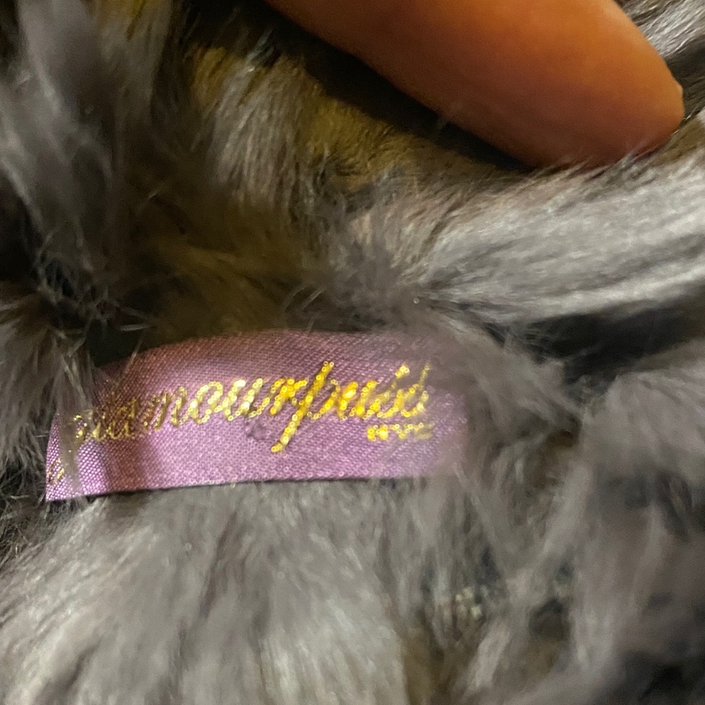 Elegant Gray Rabbit Fur Women's Hat/Cap - Picture 3 of 5